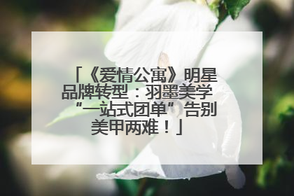 《爱情公寓》明星品牌转型：羽墨美学“一站式团单”告别美甲两难！