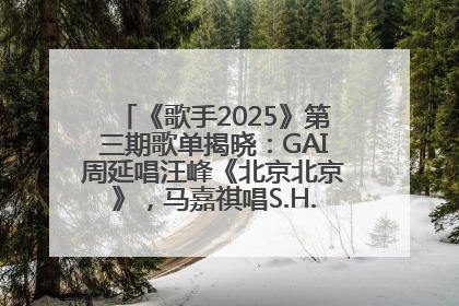 《歌手2025》第三期歌单揭晓：GAI周延唱汪峰《北京北京》，马嘉祺唱S.H.E《你曾是少年》
