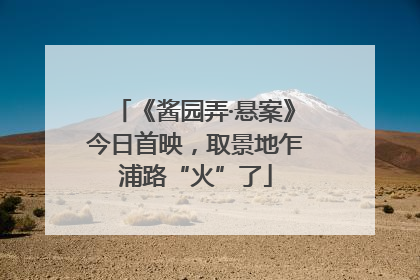 《酱园弄·悬案》今日首映，取景地乍浦路“火”了