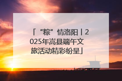 “粽”情洛阳丨2025年嵩县端午文旅活动精彩纷呈