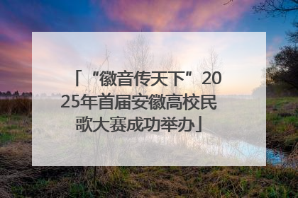 “徽音传天下”2025年首届安徽高校民歌大赛成功举办