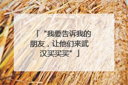 “我要告诉我的朋友，让他们来武汉买买买”