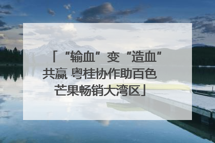 “输血”变“造血”共赢 粤桂协作助百色芒果畅销大湾区