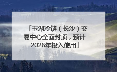 玉湖冷链（长沙）交易中心全面封顶，预计2026年投入使用