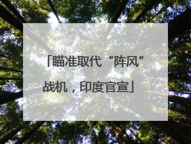 瞄准取代“阵风”战机，印度官宣