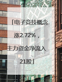 电子竞技概念涨2.72%，主力资金净流入21股