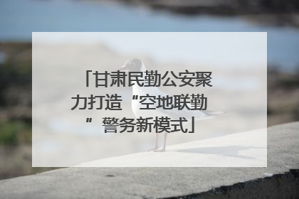 甘肃民勤公安聚力打造“空地联勤”警务新模式
