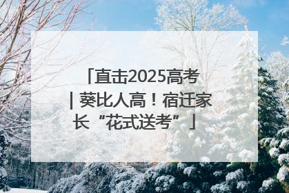 直击2025高考｜葵比人高！宿迁家长“花式送考”