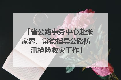 省公路事务中心赴张家界、常德指导公路防汛抢险救灾工作