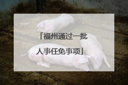 福州通过一批人事任免事项