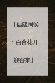 福建闽侯：百合花开迎客来