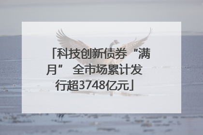 科技创新债券“满月” 全市场累计发行超3748亿元