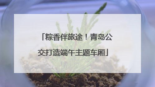 粽香伴旅途！青岛公交打造端午主题车厢
