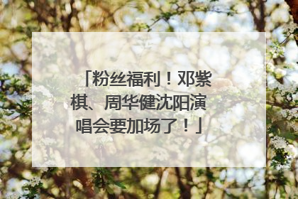 粉丝福利！邓紫棋、周华健沈阳演唱会要加场了！