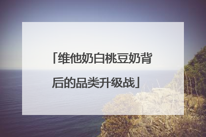 维他奶白桃豆奶背后的品类升级战