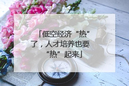 低空经济“热”了，人才培养也要“热”起来