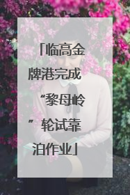 临高金牌港完成“黎母岭”轮试靠泊作业