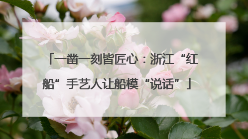 一凿一刻皆匠心：浙江“红船”手艺人让船模“说话”