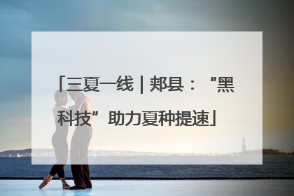 三夏一线｜郏县：“黑科技”助力夏种提速