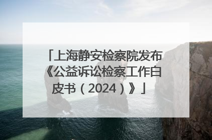 上海静安检察院发布《公益诉讼检察工作白皮书（2024）》