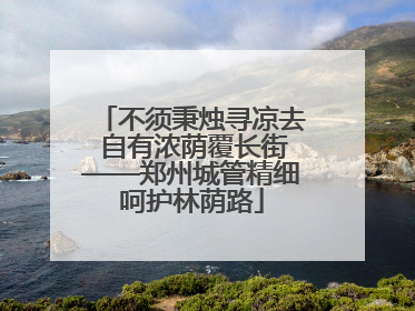 不须秉烛寻凉去 自有浓荫覆长街——郑州城管精细呵护林荫路