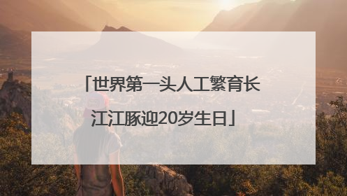 世界第一头人工繁育长江江豚迎20岁生日