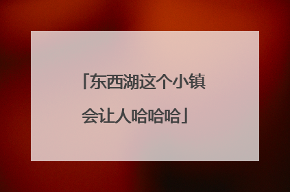 东西湖这个小镇会让人哈哈哈