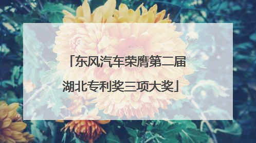 东风汽车荣膺第二届湖北专利奖三项大奖