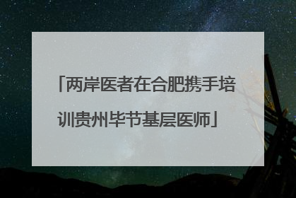 两岸医者在合肥携手培训贵州毕节基层医师