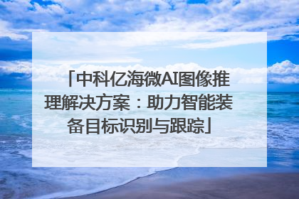 中科亿海微AI图像推理解决方案：助力智能装备目标识别与跟踪