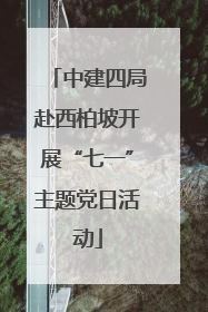 中建四局赴西柏坡开展“七一”主题党日活动