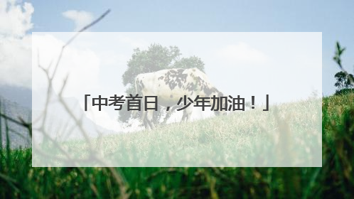 中考首日，少年加油！