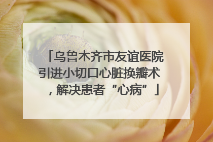 乌鲁木齐市友谊医院引进小切口心脏换瓣术，解决患者“心病”