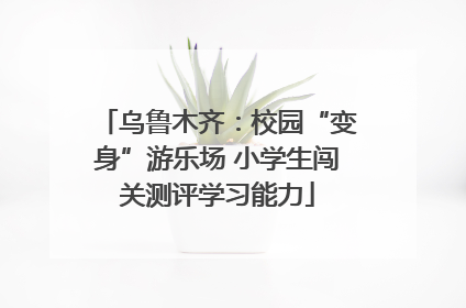 乌鲁木齐：校园“变身”游乐场 小学生闯关测评学习能力