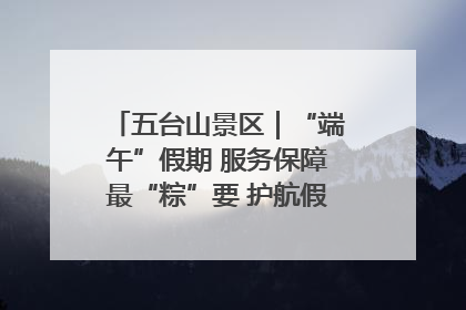 五台山景区｜“端午”假期 服务保障最“粽”要 护航假期“不打烊”