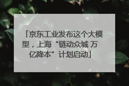 京东工业发布这个大模型，上海“链动众城 万亿降本”计划启动