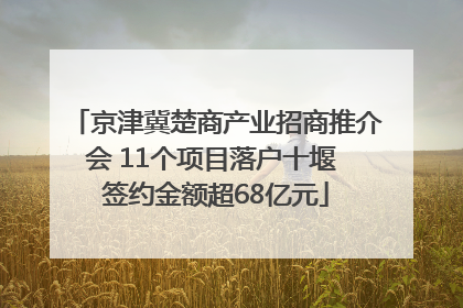 京津冀楚商产业招商推介会 11个项目落户十堰 签约金额超68亿元