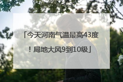 今天河南气温最高43度！局地大风9到10级