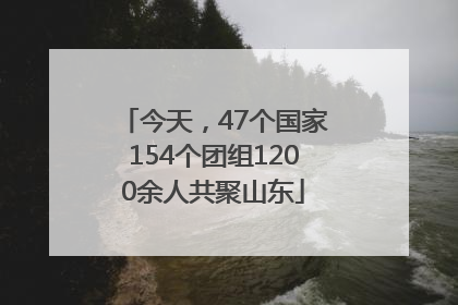 今天，47个国家154个团组1200余人共聚山东