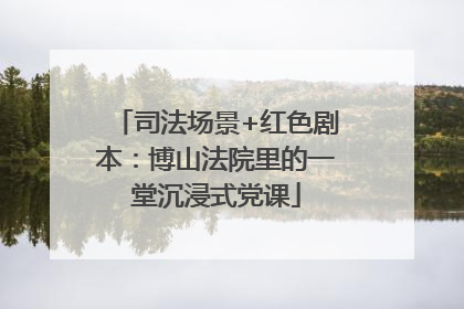 司法场景+红色剧本：博山法院里的一堂沉浸式党课