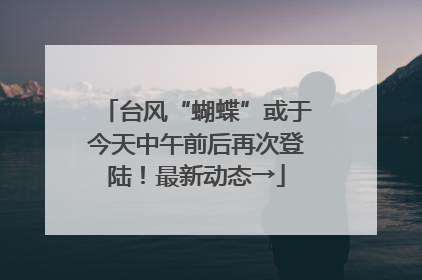台风“蝴蝶”或于今天中午前后再次登陆！最新动态→