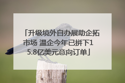 升级境外自办展助企拓市场 温企今年已拼下15.8亿美元意向订单