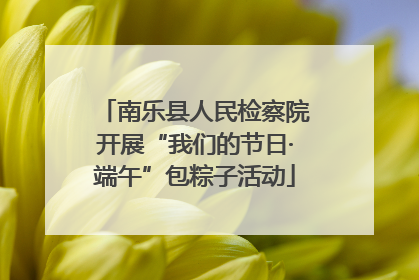 南乐县人民检察院开展“我们的节日·端午”包粽子活动