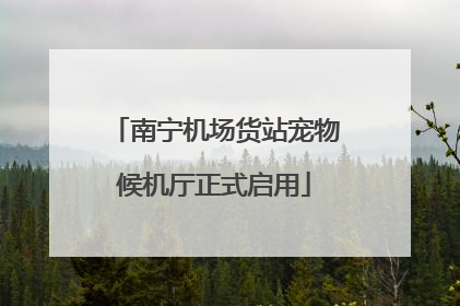 南宁机场货站宠物候机厅正式启用