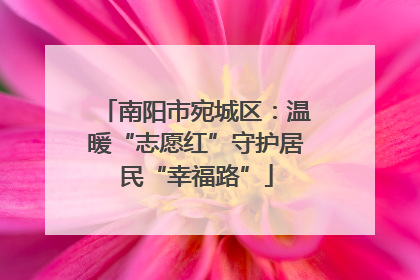 南阳市宛城区：温暖“志愿红”守护居民“幸福路”