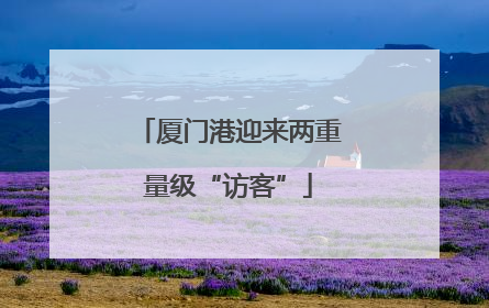 厦门港迎来两重量级“访客”