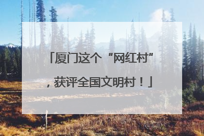 厦门这个“网红村”，获评全国文明村！