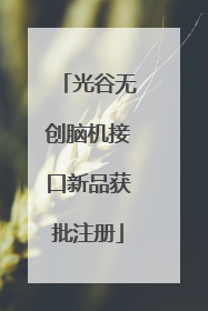 光谷无创脑机接口新品获批注册