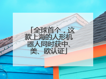 全球首个，这款上海的人形机器人同时获中、美、欧认证