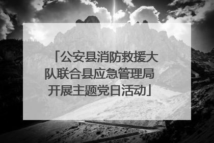 公安县消防救援大队联合县应急管理局开展主题党日活动